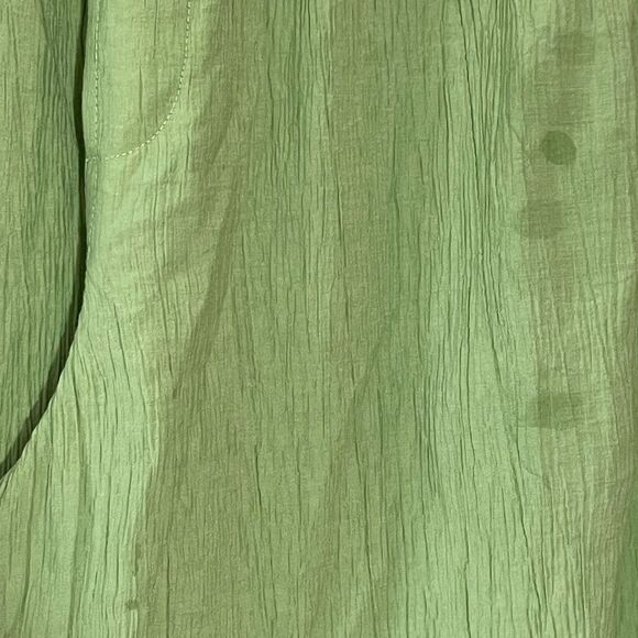 *Discolor on Leg* Madewell NWT Crinkled Crepe Straight-Leg Crop Pants Size Large - Picture 9 of 14